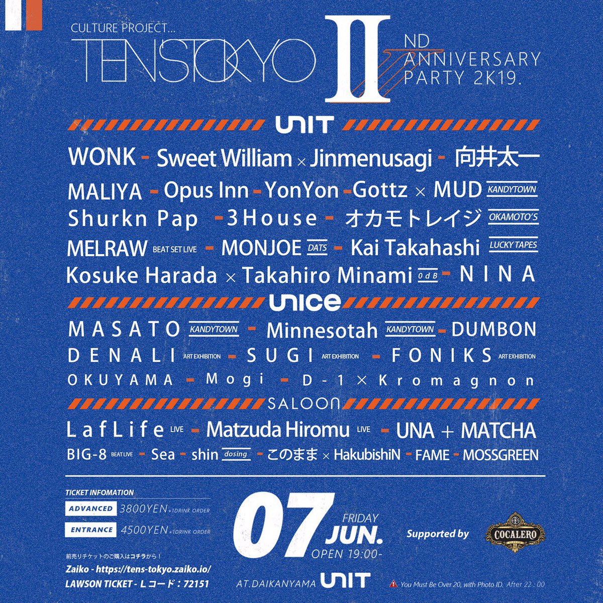 TEN’S TOKYO 2nd Anniversary【UNA+MATCHA】